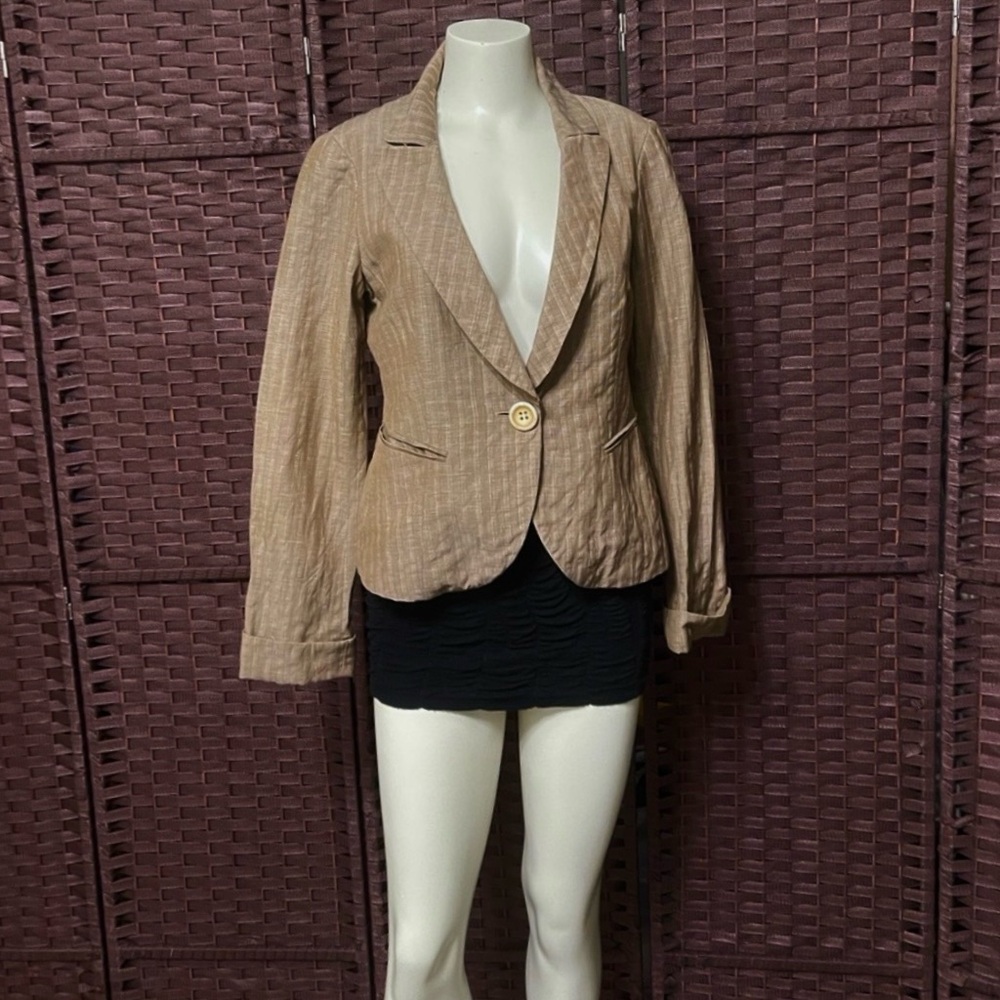 Lafayette 148 New York Virgin Wool and linen Blazer Jacket size 4